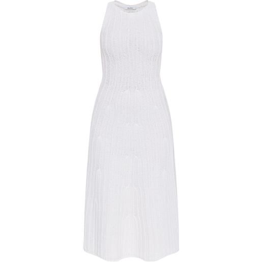 Max Mara abito midi in maglia a coste - bianco