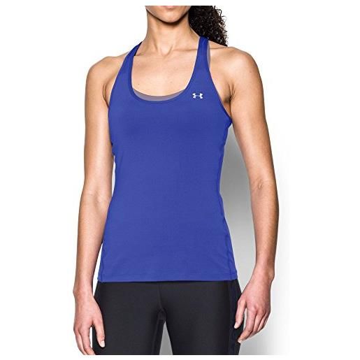 Under Armour ua hg armour racer tank canotta, viola (constellation purple/metallic silver 530), s donna