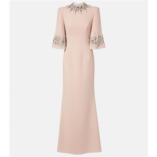 Jenny Packham abito lungo ilana con cristalli