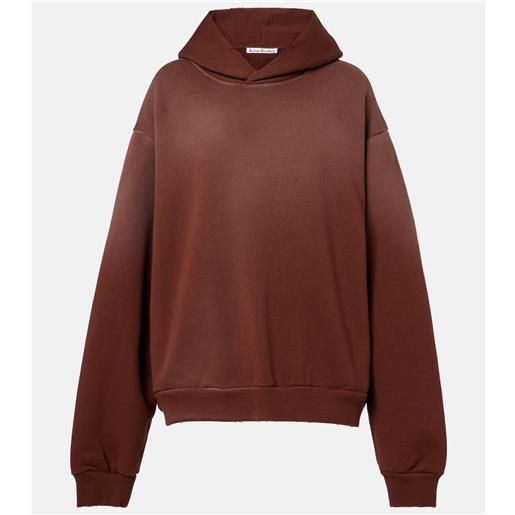 Acne Studios felpa con cappuccio in misto cotone con logo