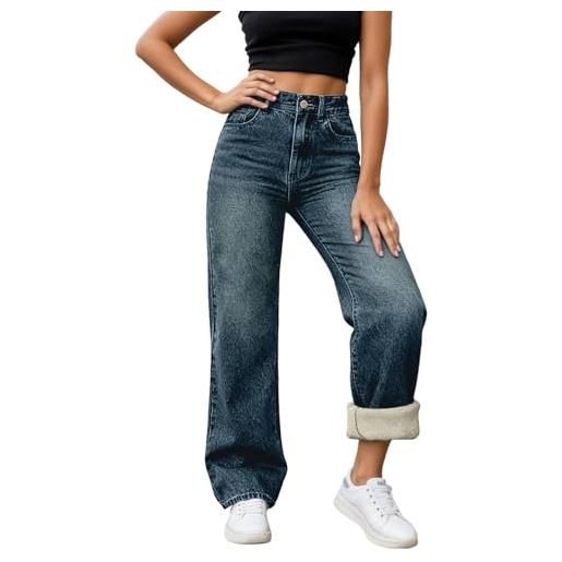 Leggings Da Donna Look Denim Jeans A Vita Alta Pantaloni - Foto 4