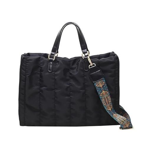 NICOLE & DORIS Borsa Tote Hobo Donna – Grande Borsa A Spalla E Tracolla In Cotone, Stampe Etnico Vintage, Ciondolo Con Nappe, Impermeabile, Capacità Per A4, Regali 12 Mesi Garanzia (Modello 3)
