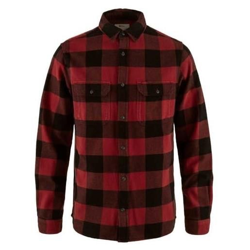 Fjällräven fjallraven övik heavy flannel shirt m t, legno brown-dark navy, xl uomo