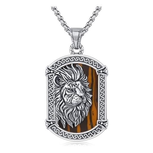 Leouerry Collana Con Pendente A Moneta Irregolare In Argento Sterling 925 Collane A Rilievo Con Leone Romano Antico Fatto A Mano Gioielli Da Donna Da 19,36 € | DHgate