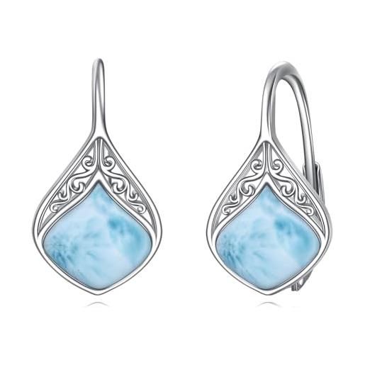 Orecchini in argento creole blu navy e zirconi - Ma.Gi. Gioielli