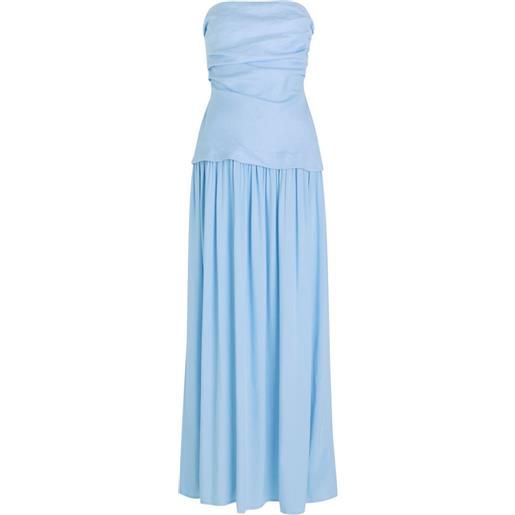 Faithfull the Brand abito lungo hedy senza spalline - blu