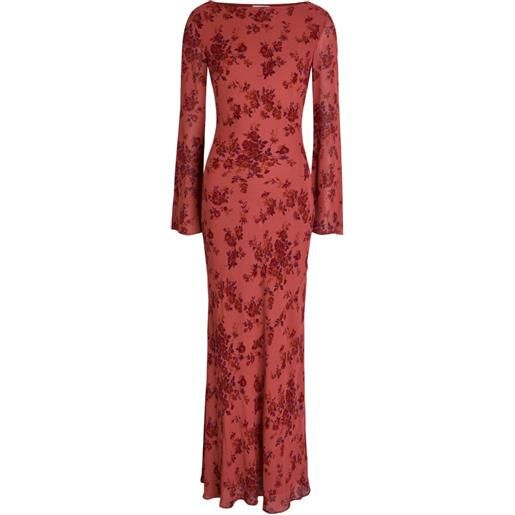 Reformation abito lungo a fiori - rosso