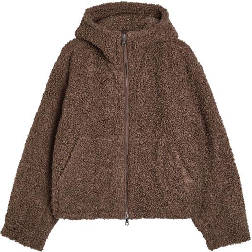 COLE BUXTON felpa con cappuccio e zip - marrone