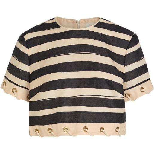 ZIMMERMANN top rebellion a righe - nero