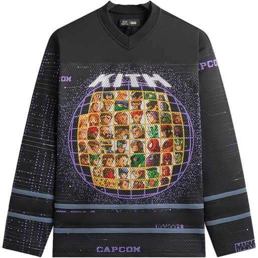 KITH x marvel vs. Capcom felpa con scollo a v - nero