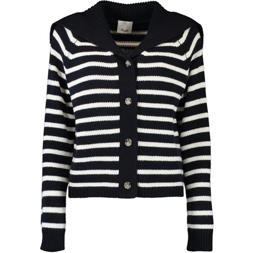Allude cardigan a righe - nero