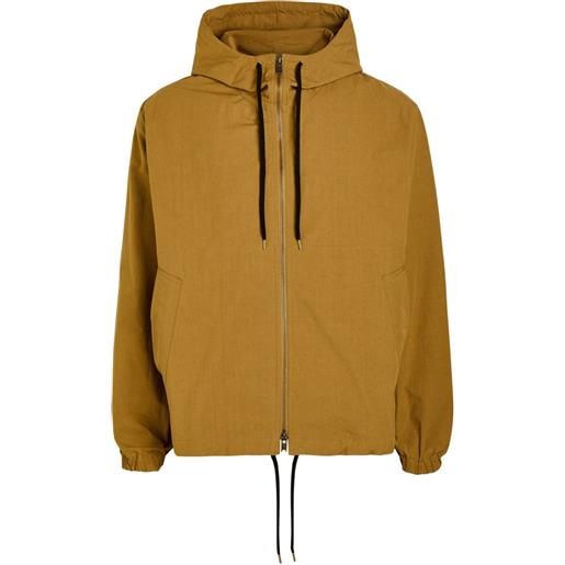 Studio Nicholson giacca con cappuccio e zip - marrone