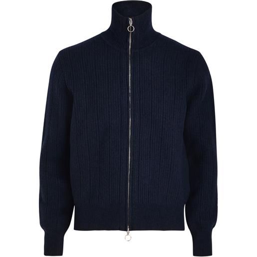 Oliver Spencer cardigan overton con zip - blu