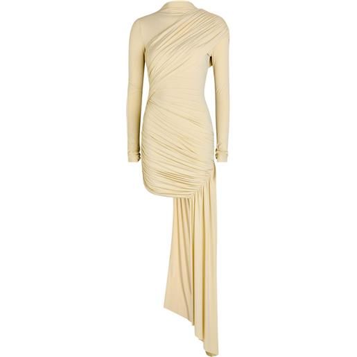 De La Vali abito corto ravel drappeggiato - toni neutri