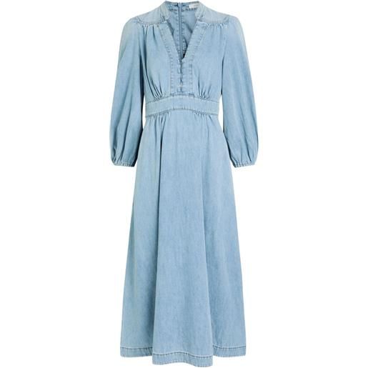 ZIMMERMANN abito midi wanderlust con scollo a v - blu