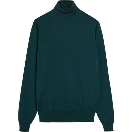 John Smedley maglione cherwell a collo alto - verde