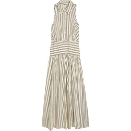 STAUD abito romy a righe - toni neutri