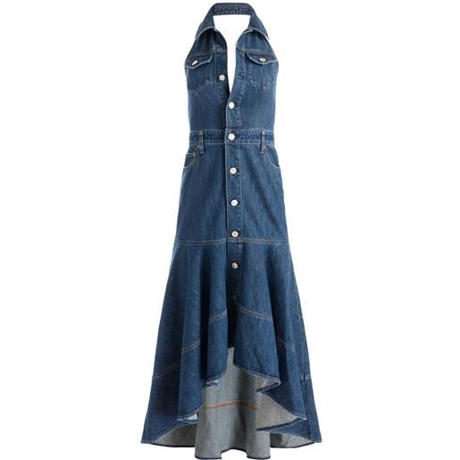 alice + olivia abito midi juana - blu