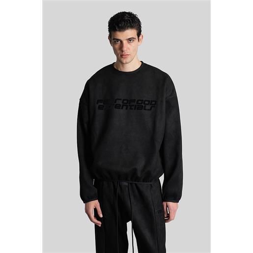 Fear of God Essentials felpa in cotone nero