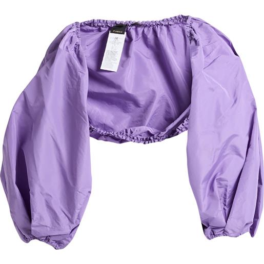 Crop Top Donna Elegante Moda Unique Taglie Forti Manica 3/4 Cardigan