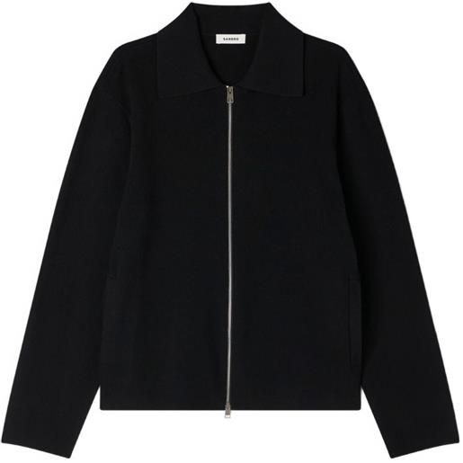 SANDRO cardigan con zip - nero