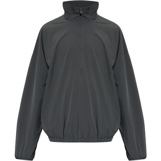 FEAR OF GOD ESSENTIALS felpa con mezza zip - grigio