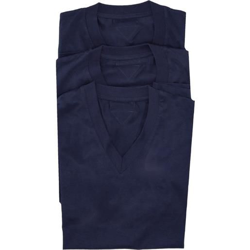 Prada t-shirt con scollo a v - blu