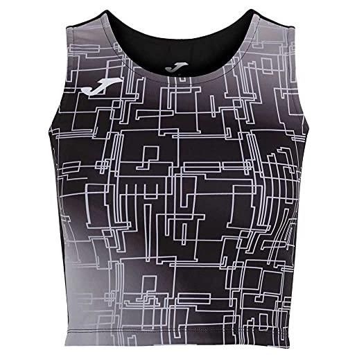 Joma débardeur court femme elite viii, unisex - adulto, nero, xl