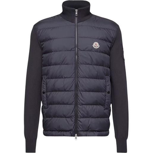 Moncler cardigan con zip - blu