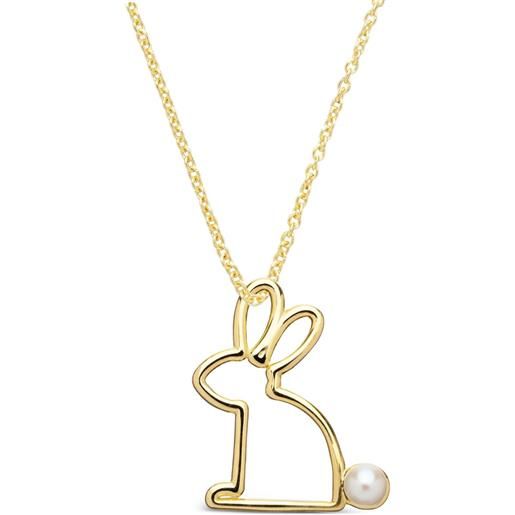 Collana pendente in oro con ciondolo con coniglio Bunny per regali
