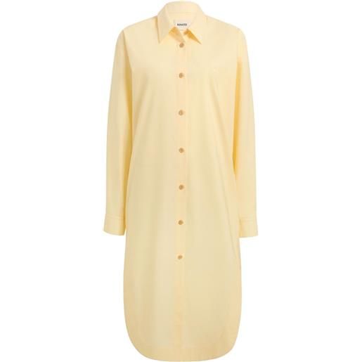 KHAITE abito midi gloria - giallo