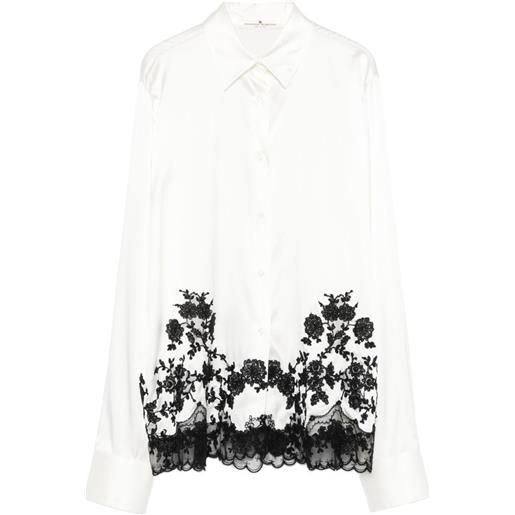 Ermanno Scervino camicia con ricamo - bianco