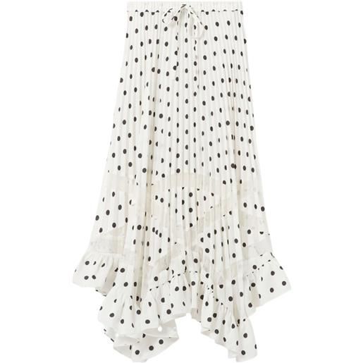 Claudie Pierlot gonna midi a pois - bianco