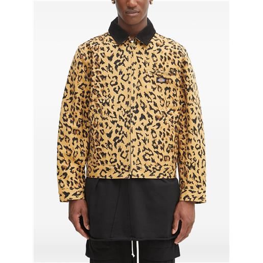 WACKO MARIA x dickies giacca a coste con stampa animalier - toni neutri