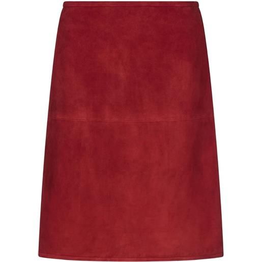 LouLou de Saison minigonna engel in pelle scamosciata - rosso