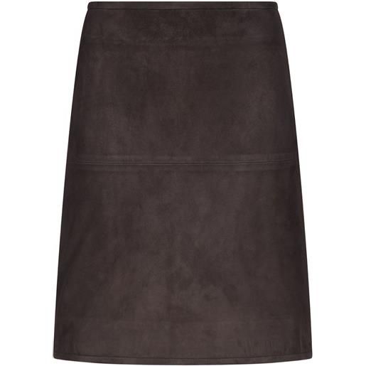 LouLou de Saison minigonna a matita engel in pelle scamosciata - marrone