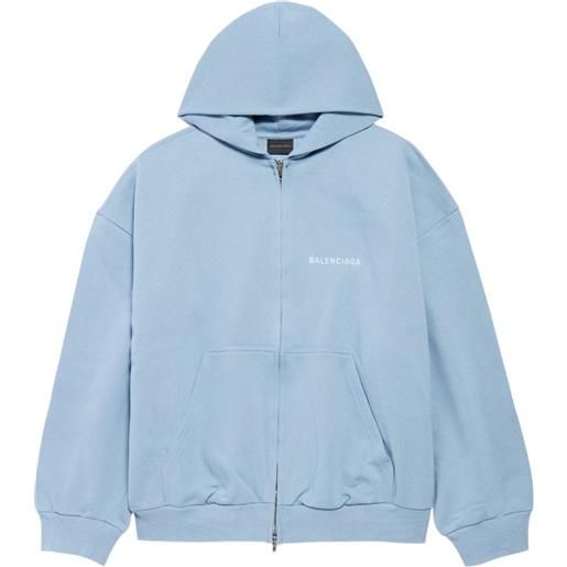 Balenciaga felpa con cappuccio - blu