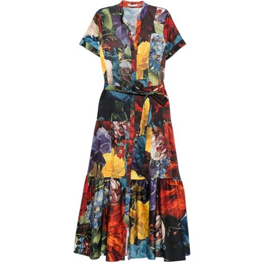 alice + olivia abito midi lucy - blu