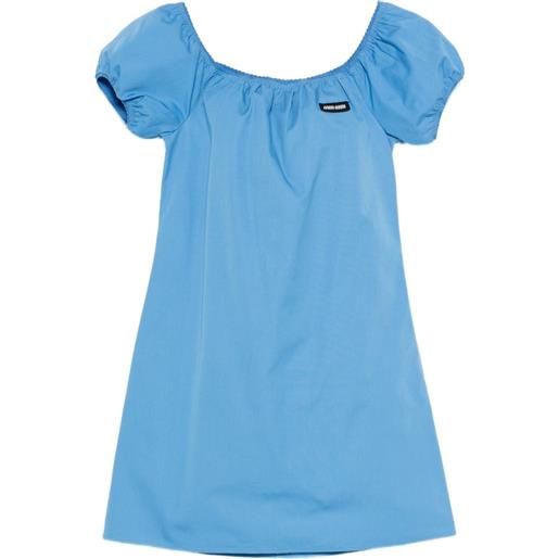 Miu Miu abito corto con applicazione - blu