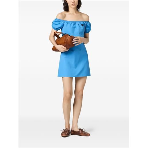 Miu Miu abito corto con applicazione - blu