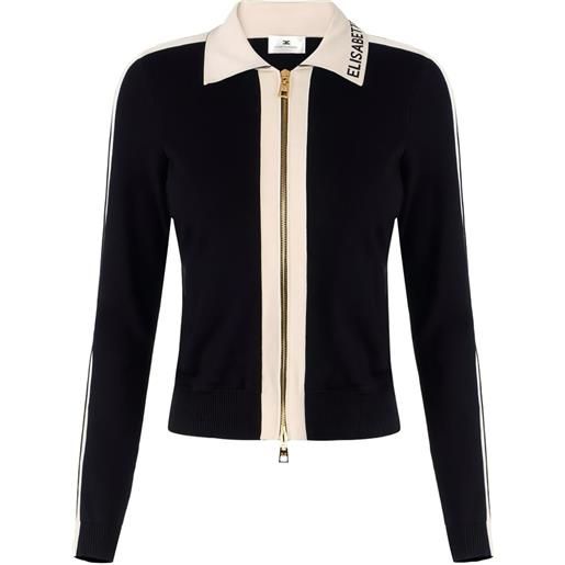 Elisabetta Franchi cardigan con logo - nero