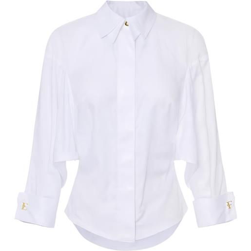 Elisabetta Franchi camicia con dettaglio gemelli - bianco