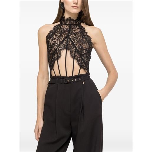 NISSA body con paillettes - nero