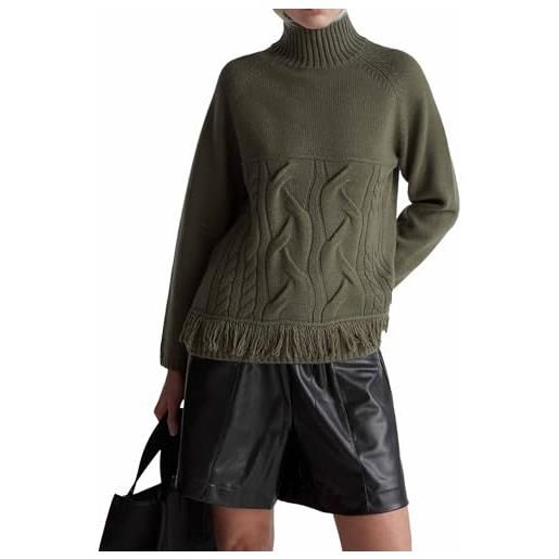 United Colors of Benetton maglia ciclista m/l 191vd204a maglione, verde, xs donna