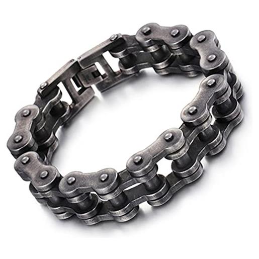 ACCIAIO MOTO CATENA BRACCIALE BICI INOX BRACCIALI MODA UOMO DONNA BRACCIALETTO B EUR 7,39 - IT - Foto 2