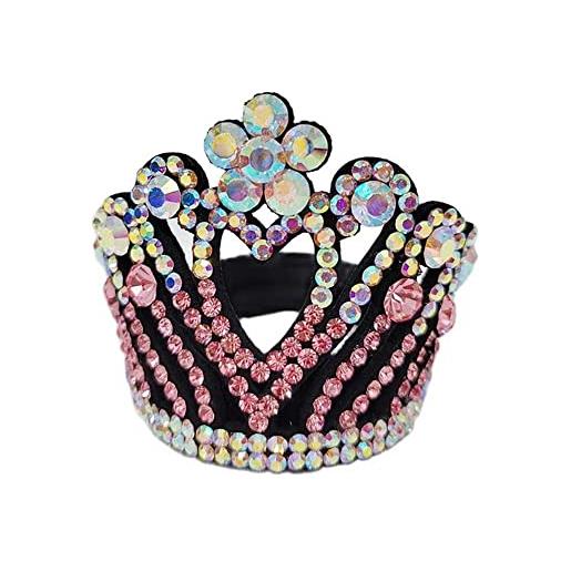LIUHUO braccialetto per capelli da ginnastica, a forma di corona, accessorio per ginnastica, per ragazze