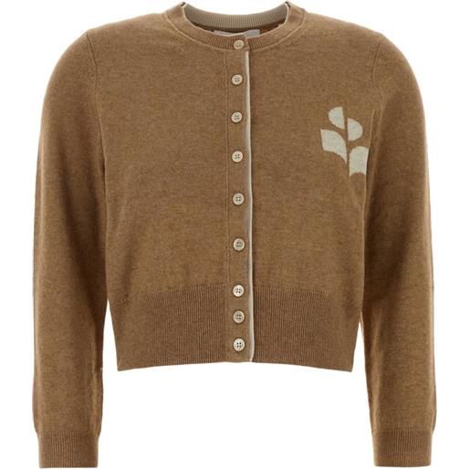 MARANT ÉTOILE cardigan con ricamo - marrone
