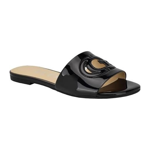 Guess sandali bassi tashia da donna, vernice nera 002, 38 eu