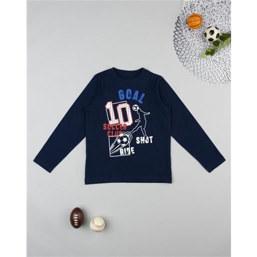 Prénatal t-shirt bambino blu stampata soccer