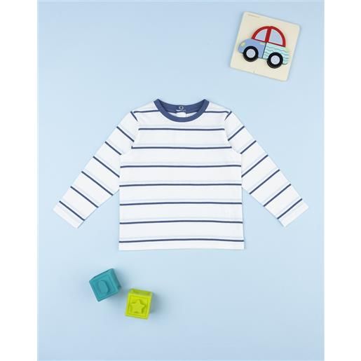 Prénatal t-shirt bimbo bianca rigata